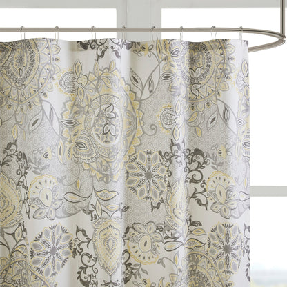 Madison Park Loleta Printed Cotton Shower Curtain