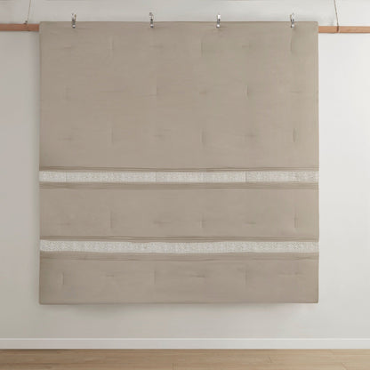 Madison Park Marla 7 Piece Lace Trim Comforter Set with Throw Pillows