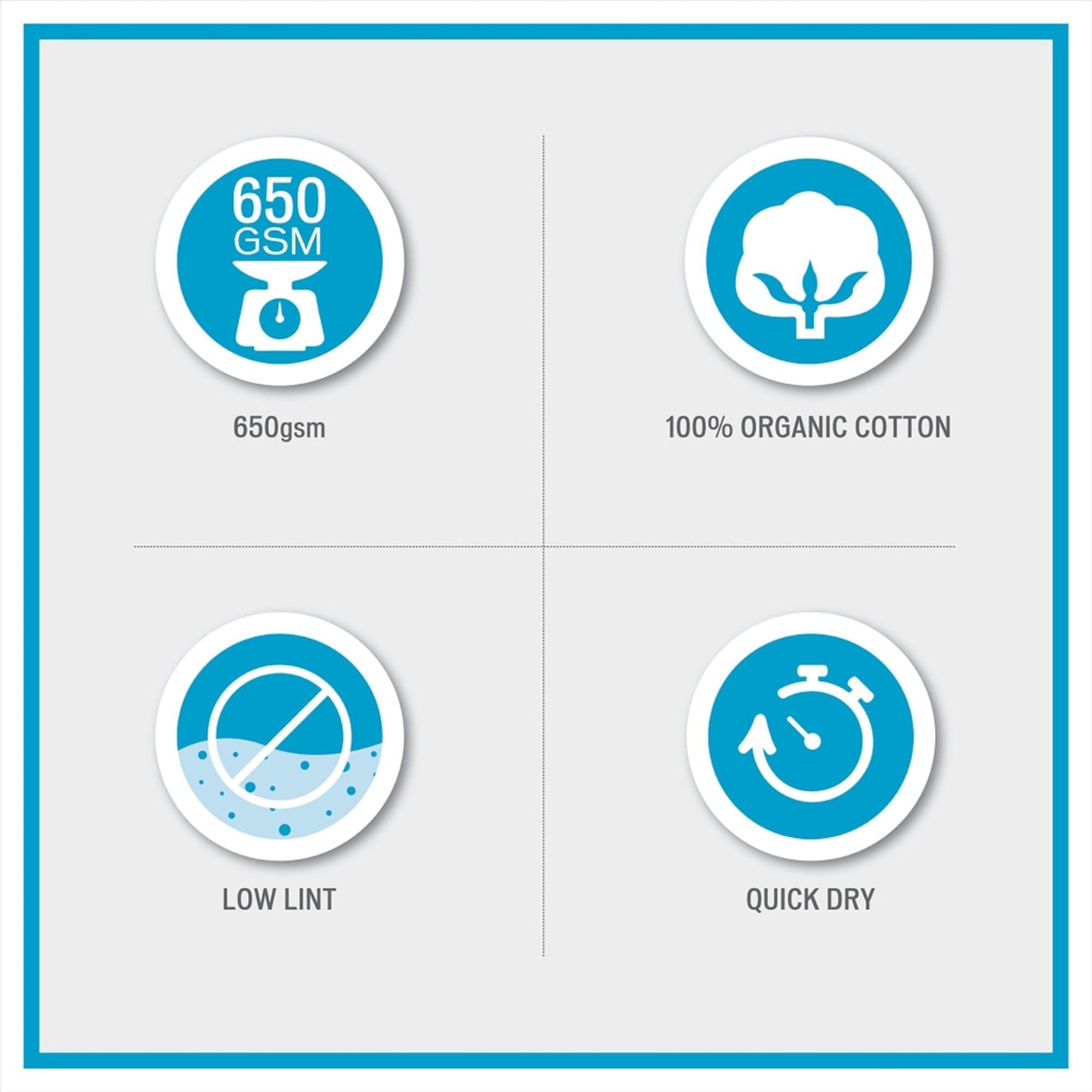 Madison Park Organic 6 Piece Cotton Towel Set