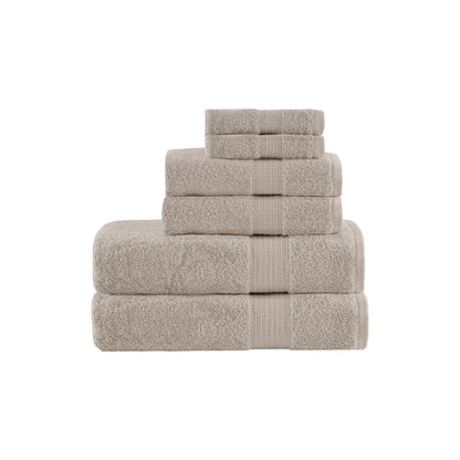 Madison Park Organic 6 Piece Cotton Towel Set