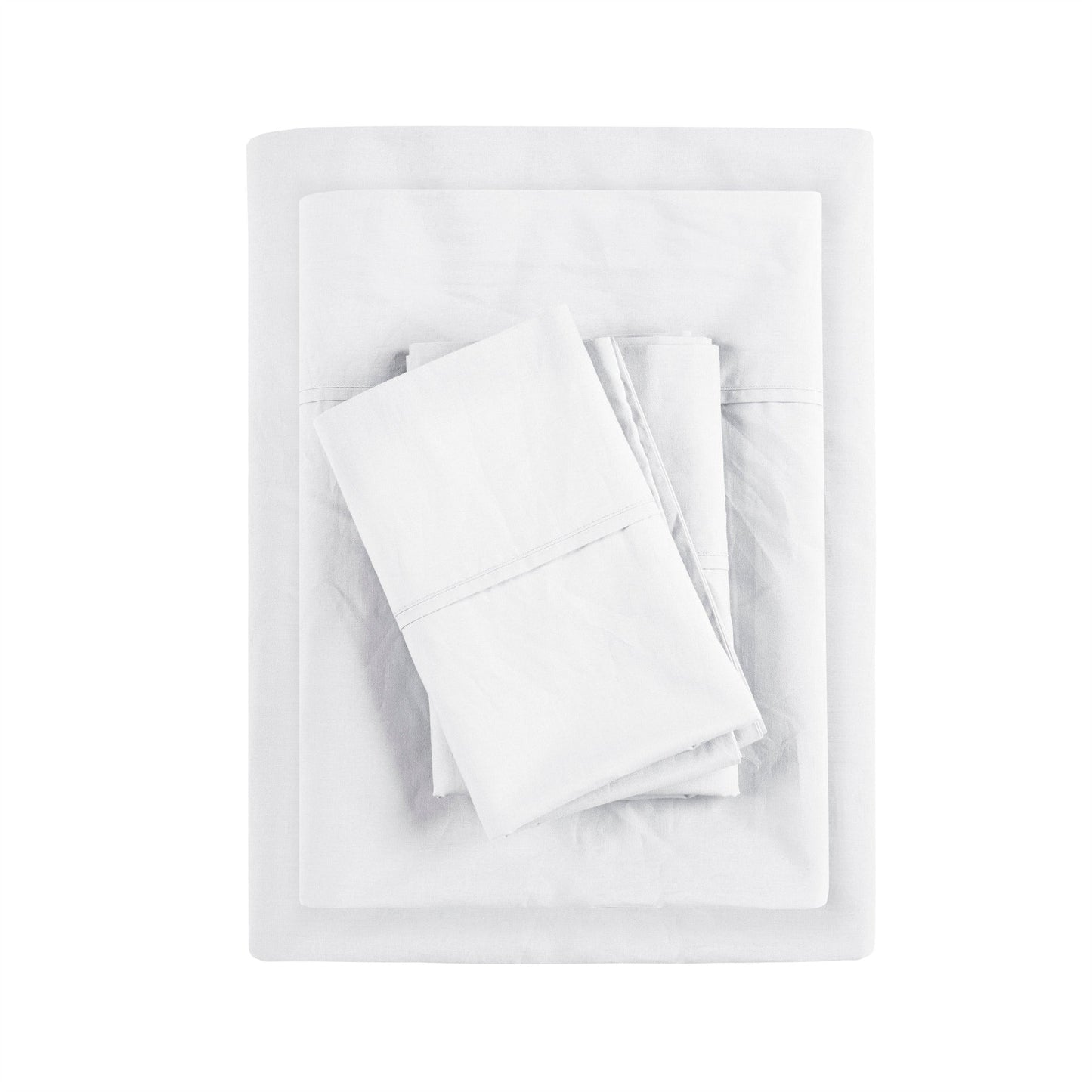 Madison Park 200 Thread Count Relaxed Cotton Percale Sheet Set
