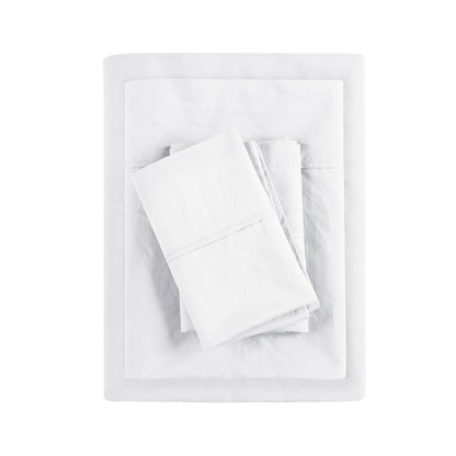 Madison Park 200 Thread Count Relaxed Cotton Percale Sheet Set