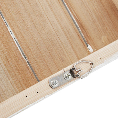 Madison Park Perched Birds Hand Painted Wood Plank Panel Wall Decor - White/Grey