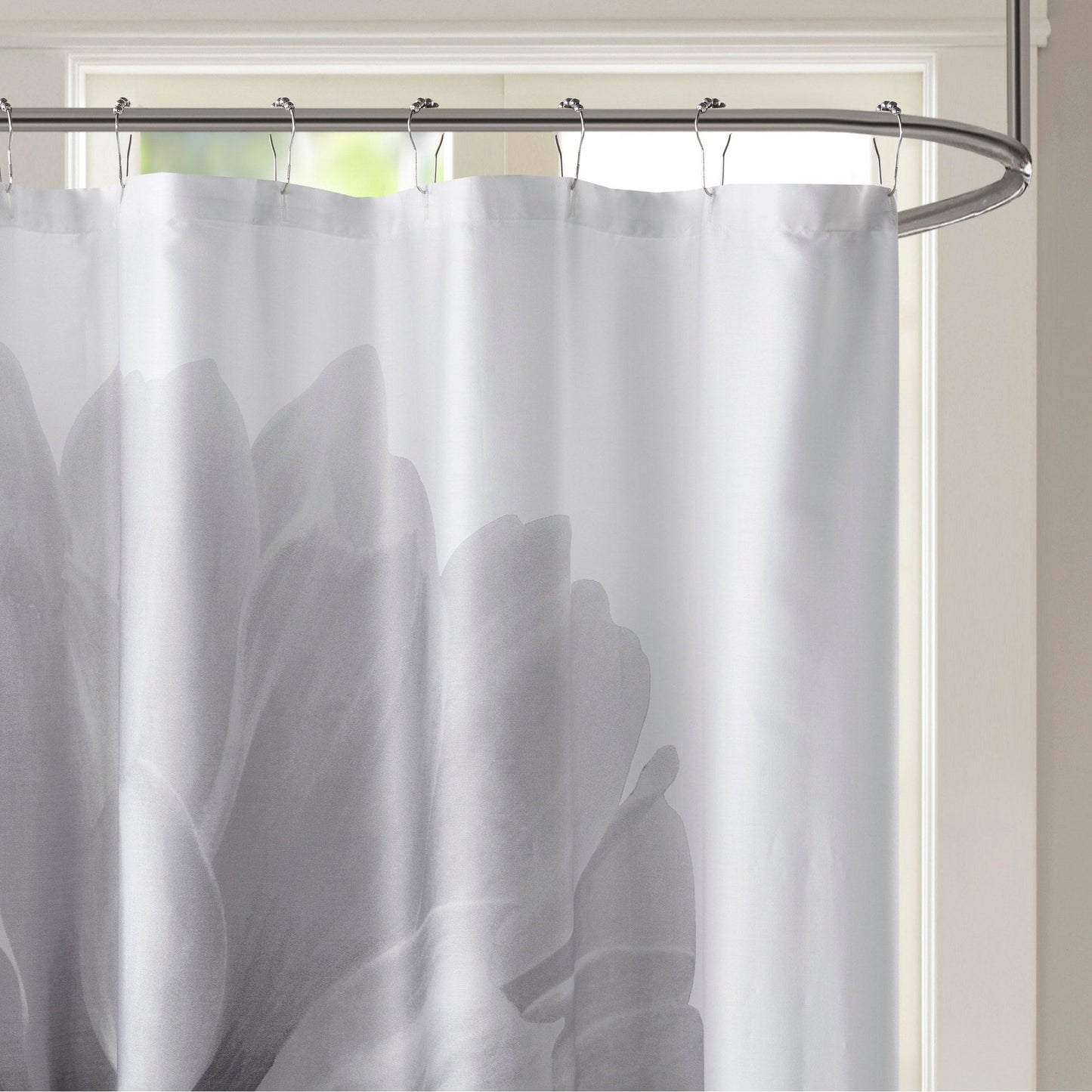 Madison Park Quinn Printed Floral Cotton Shower Curtain