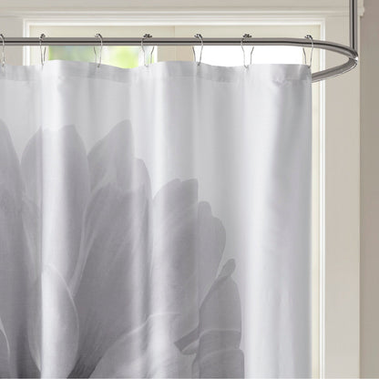 Madison Park Quinn Printed Floral Cotton Shower Curtain