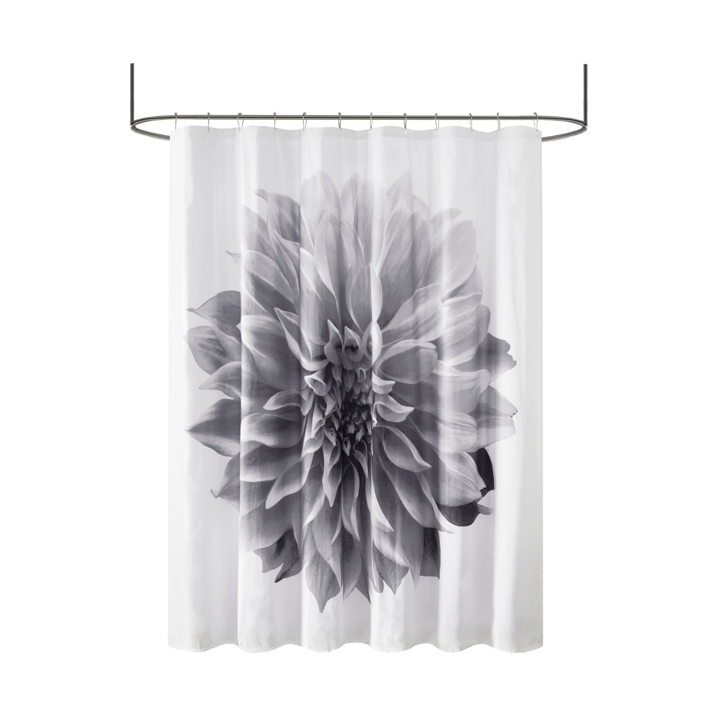 Madison Park Quinn Printed Floral Cotton Shower Curtain