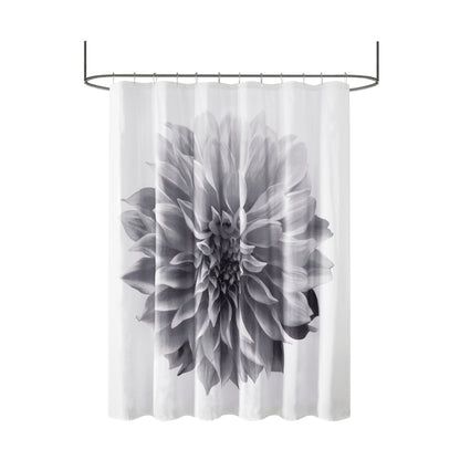 Madison Park Quinn Printed Floral Cotton Shower Curtain