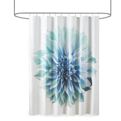 Madison Park Quinn Printed Floral Cotton Shower Curtain