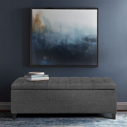 Madison Park Sasha Tufted Top Upholstered Storage Bench