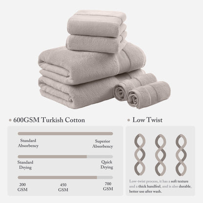 Madison Park Signature Turkish Cotton 6-piece Bath Towel Set