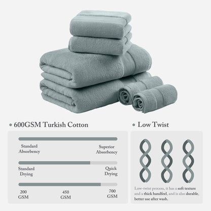 Madison Park Signature Turkish Cotton 6-piece Bath Towel Set