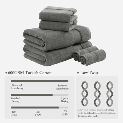Madison Park Signature Turkish Cotton 6-piece Bath Towel Set