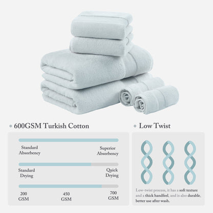 Madison Park Signature Turkish Cotton 6-piece Bath Towel Set