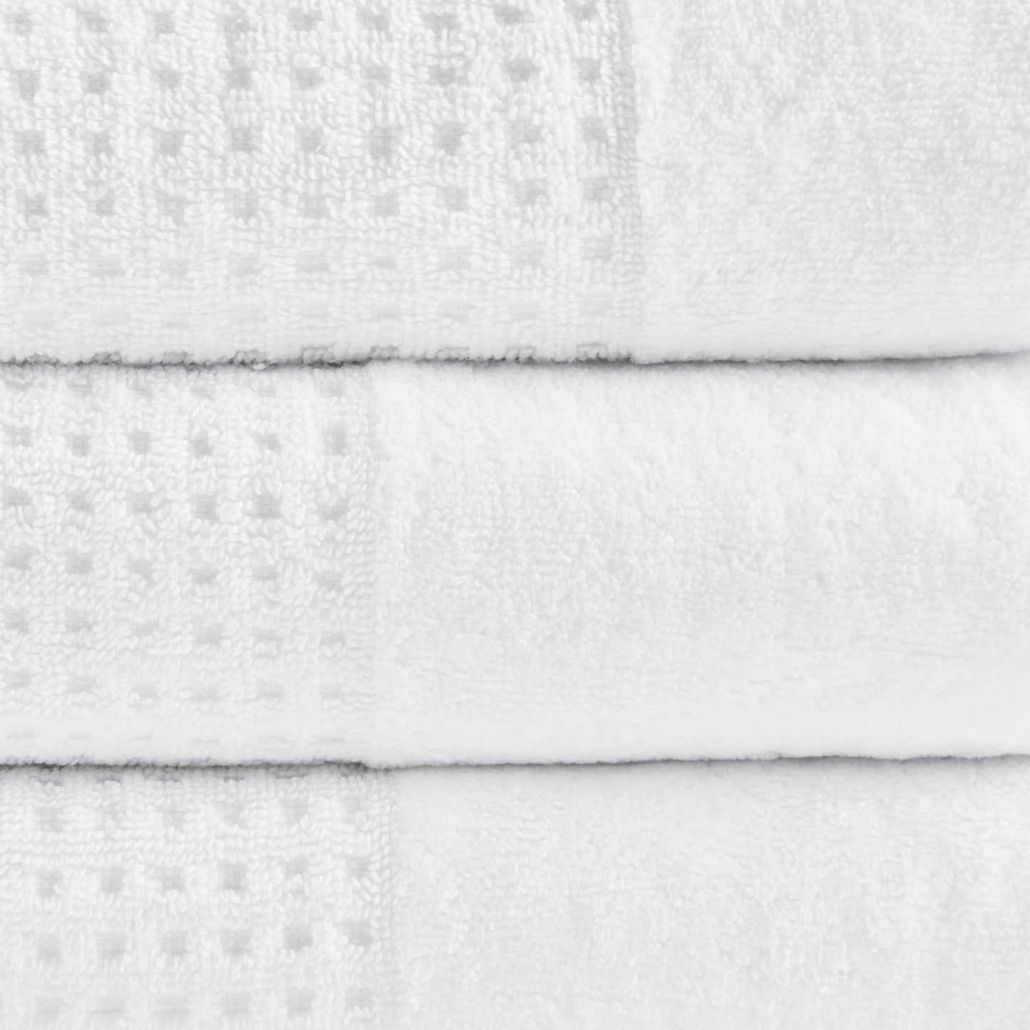 Madison Park Spa Waffle Cotton Waffle Jacquard Antimicrobial Bath Towel 6 Piece Set
