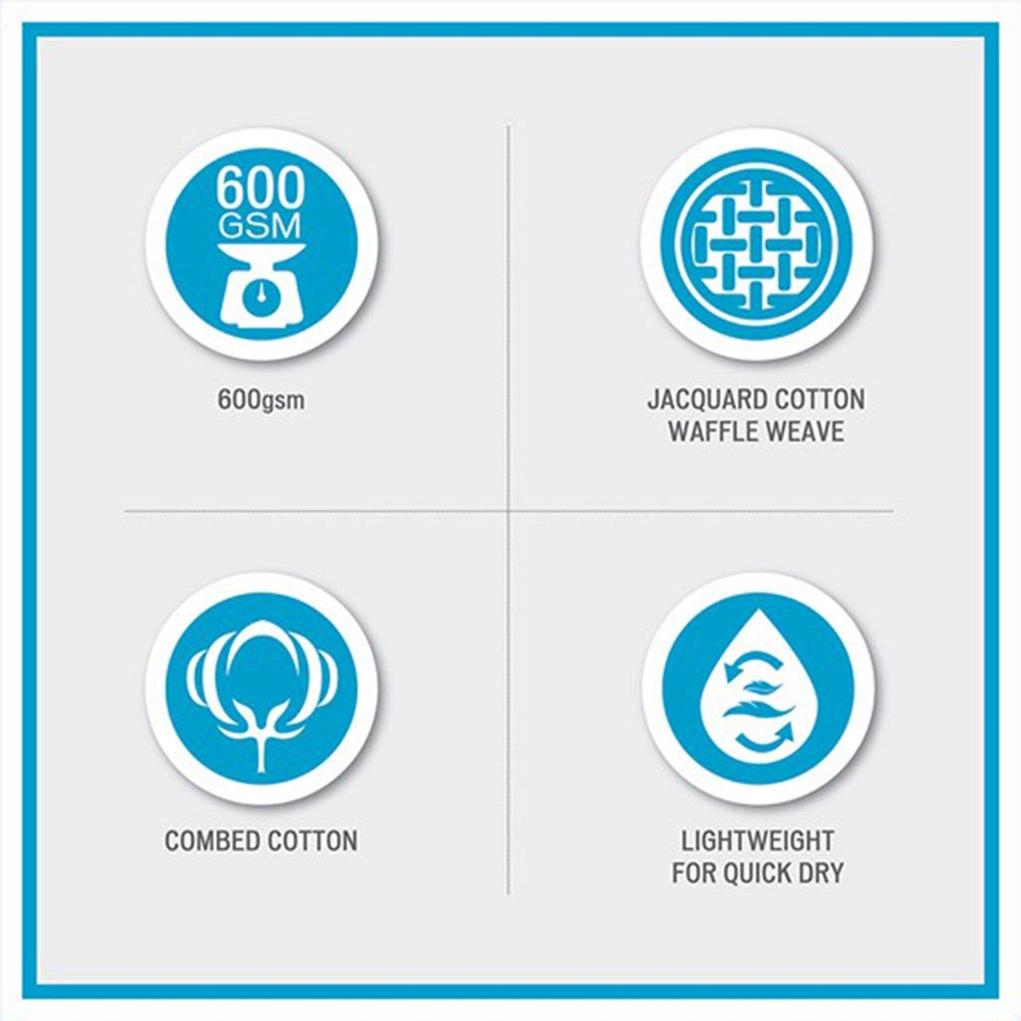 Madison Park Spa Waffle Cotton Waffle Jacquard Antimicrobial Bath Towel 6 Piece Set