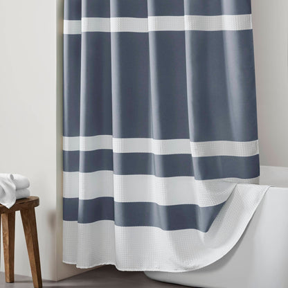 Madison Park Spa Waffle Shower Curtain with 3M Treatment