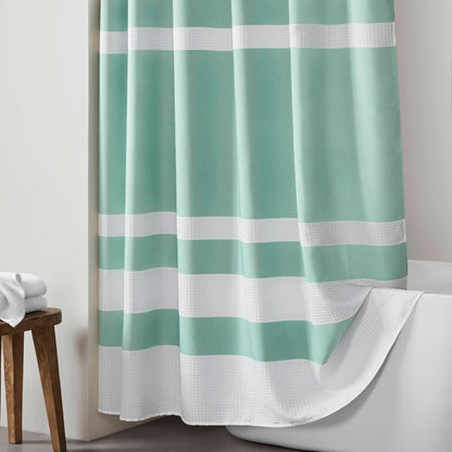 Madison Park Spa Waffle Shower Curtain with 3M Treatment