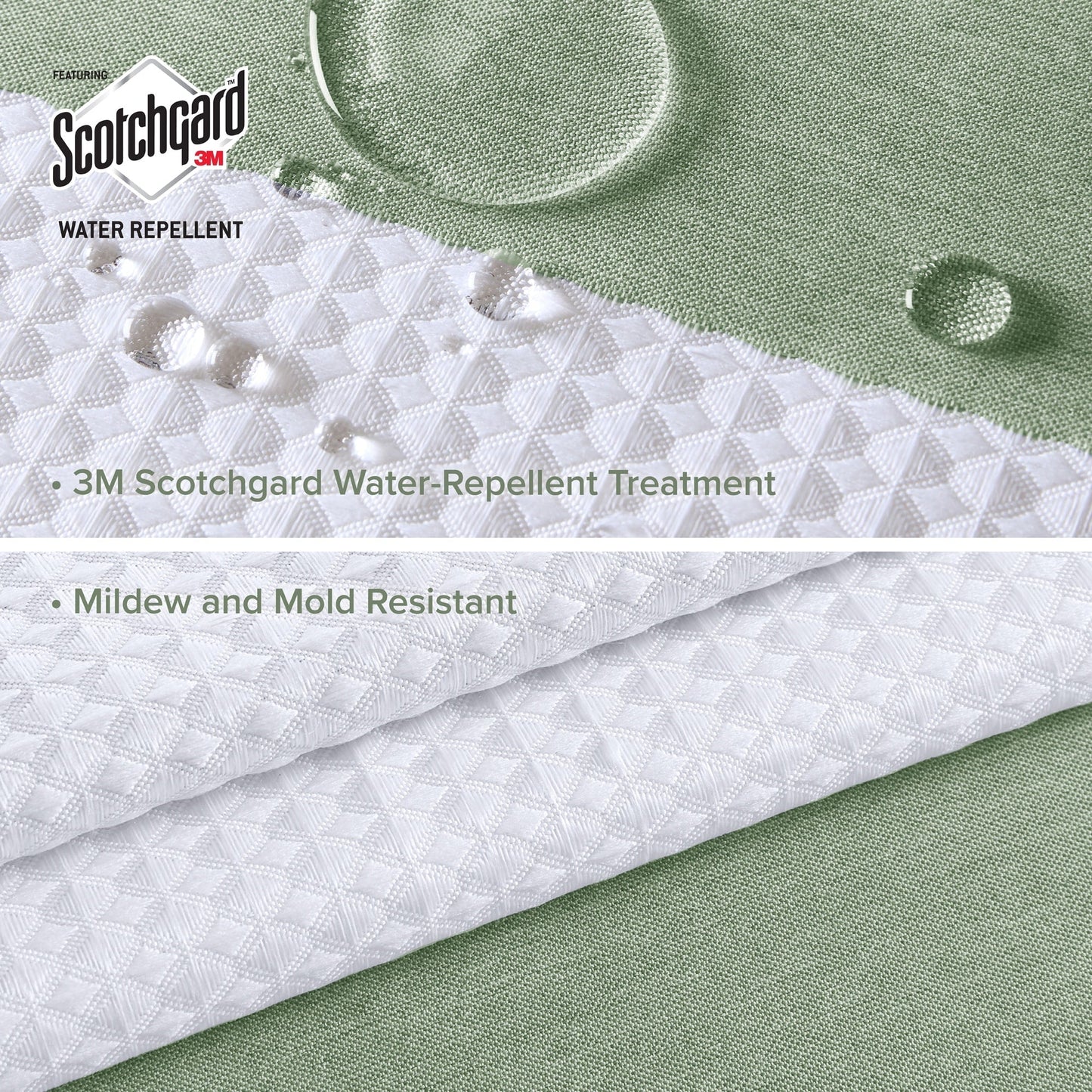 Madison Park Spa Waffle Shower Curtain with 3M Treatment