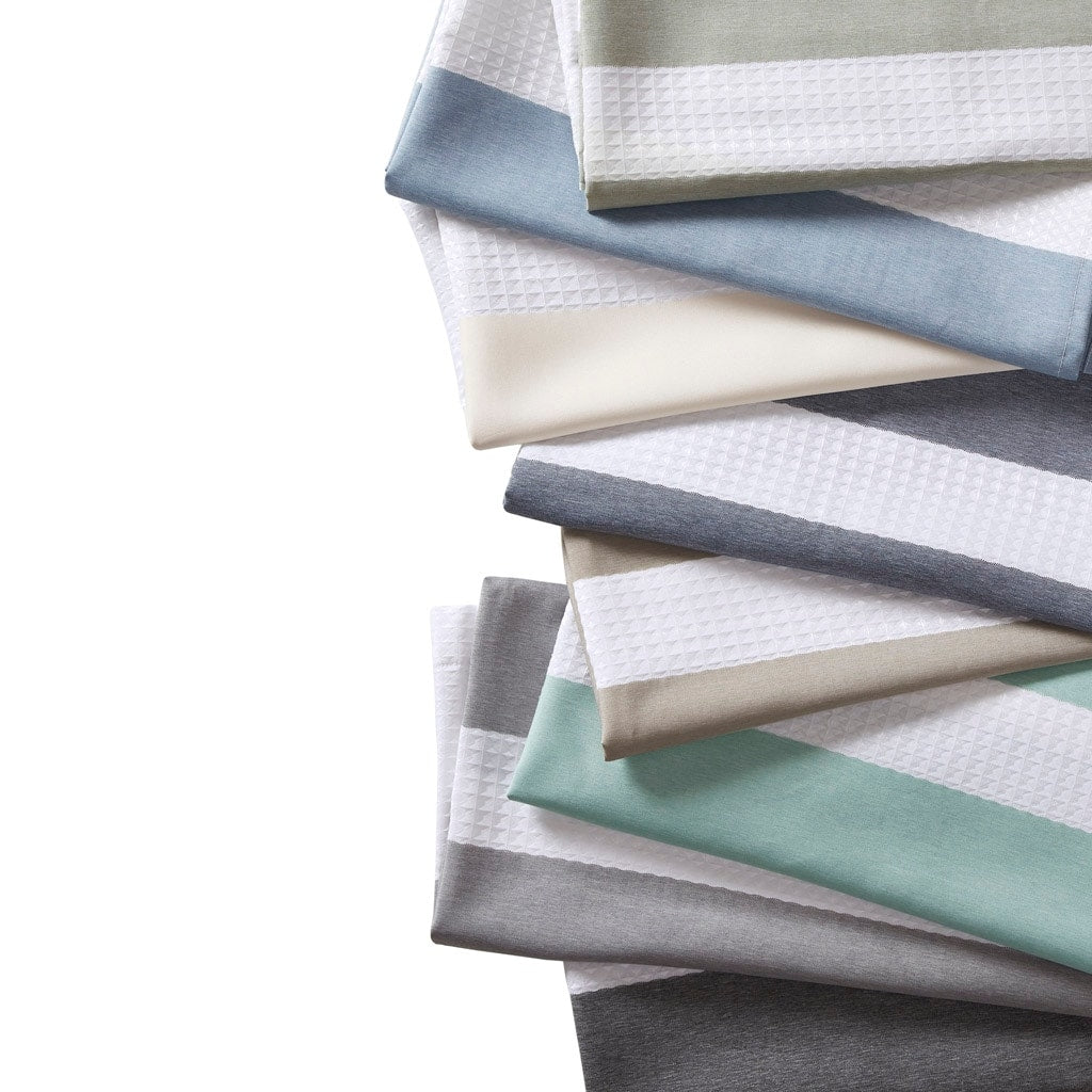 Madison Park Spa Waffle Shower Curtain with 3M Treatment