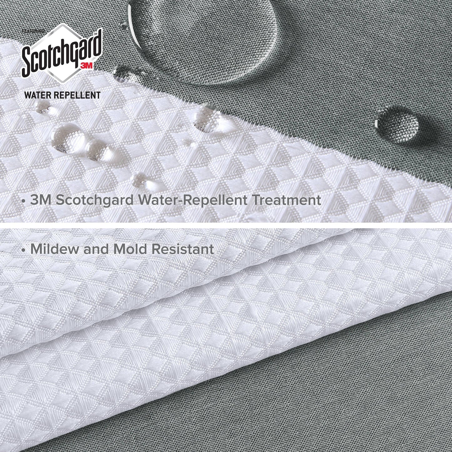 Madison Park Spa Waffle Shower Curtain with 3M Treatment