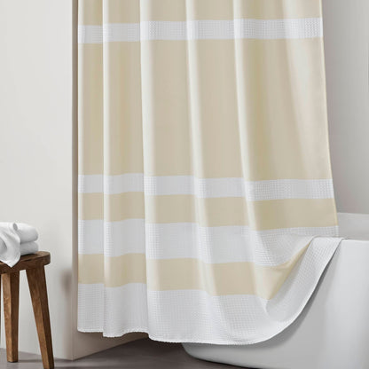 Madison Park Spa Waffle Shower Curtain with 3M Treatment