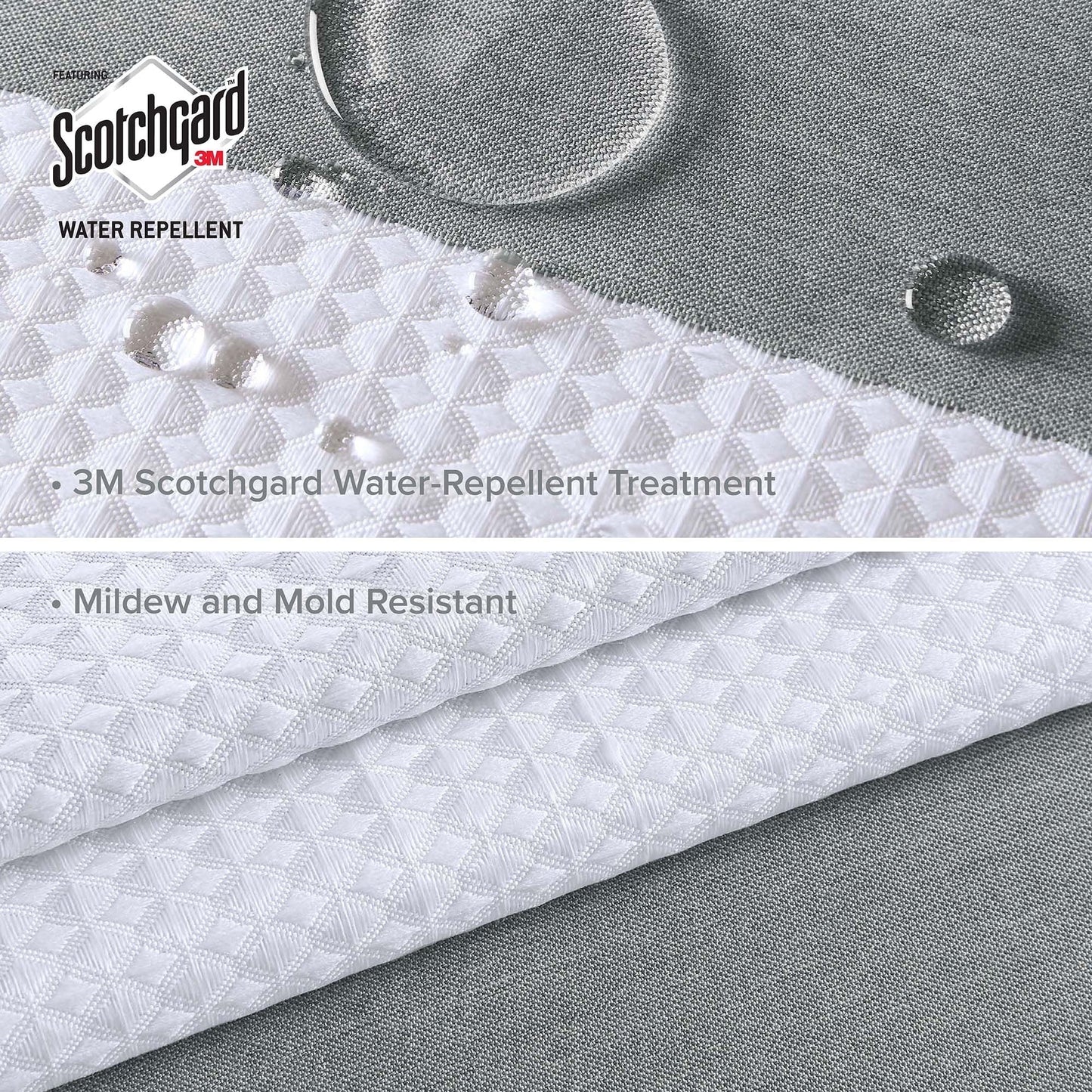 Madison Park Spa Waffle Shower Curtain with 3M Treatment