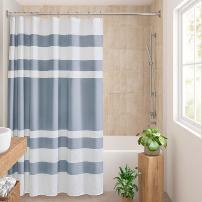 Madison Park Spa Waffle Shower Curtain with 3M Treatment
