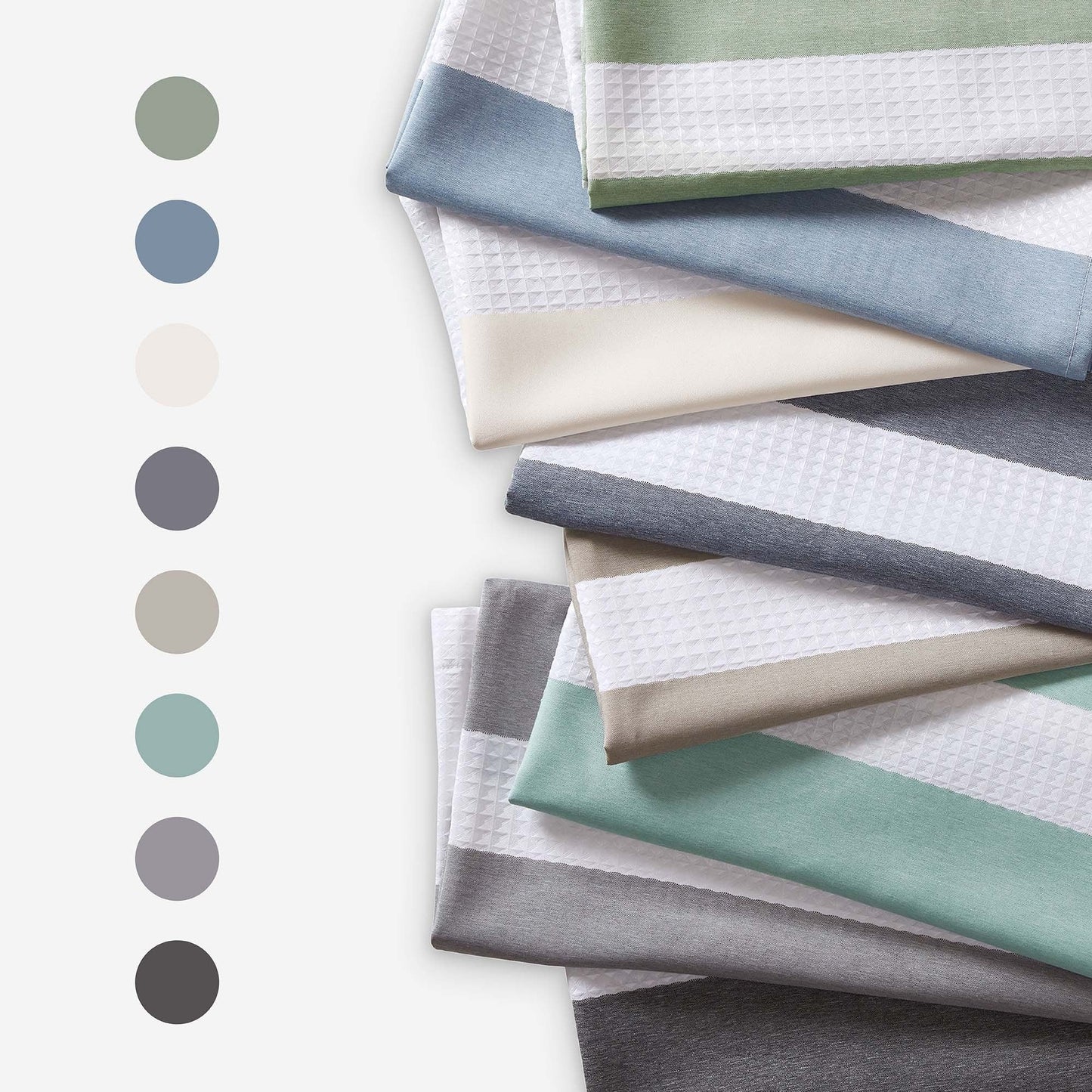 Madison Park Spa Waffle Shower Curtain with 3M Treatment