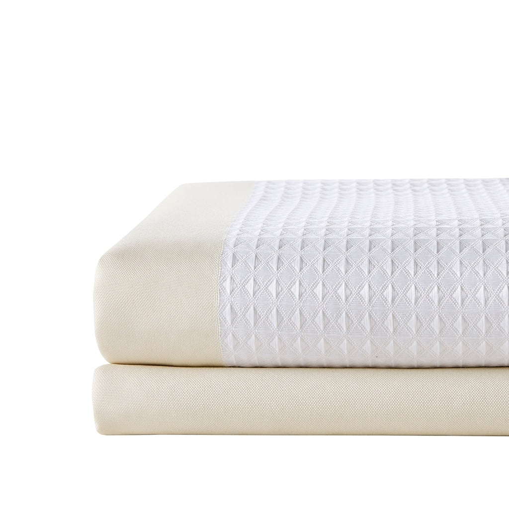 Madison Park Spa Waffle Shower Curtain with 3M Treatment