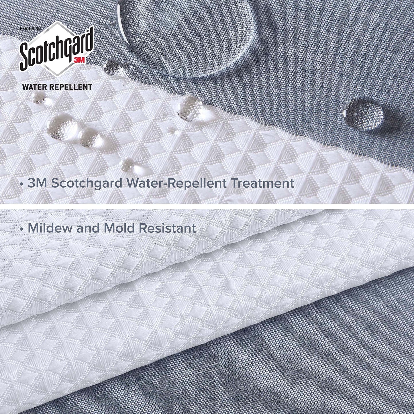 Madison Park Spa Waffle Shower Curtain with 3M Treatment