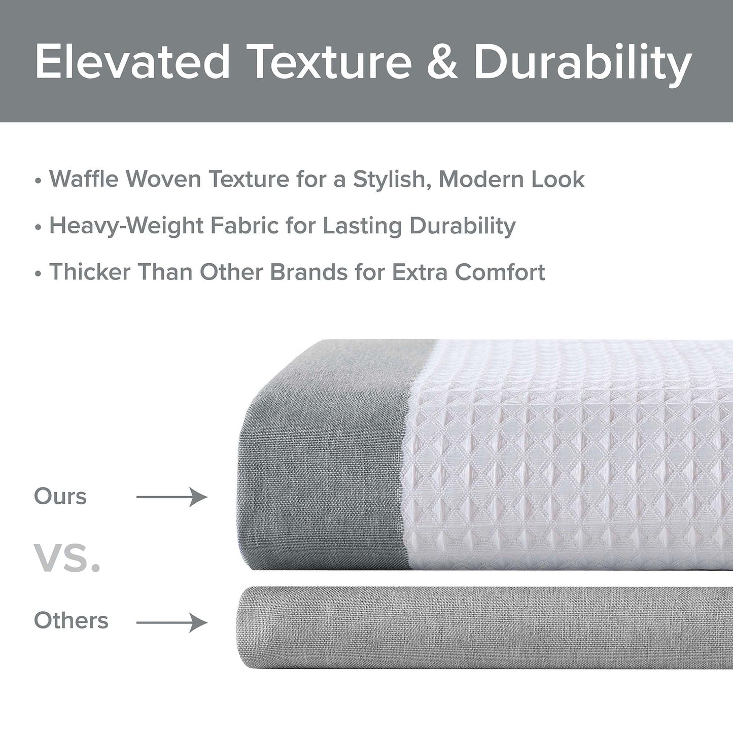 Madison Park Spa Waffle Shower Curtain with 3M Treatment