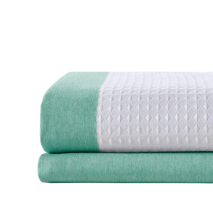 Madison Park Spa Waffle Shower Curtain with 3M Treatment