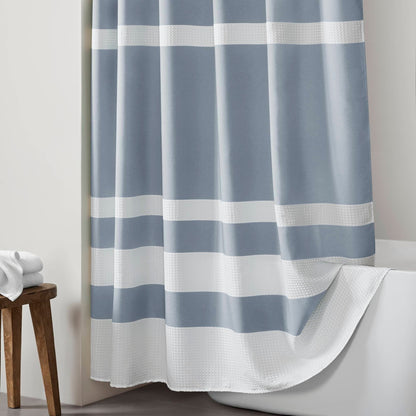 Madison Park Spa Waffle Shower Curtain with 3M Treatment