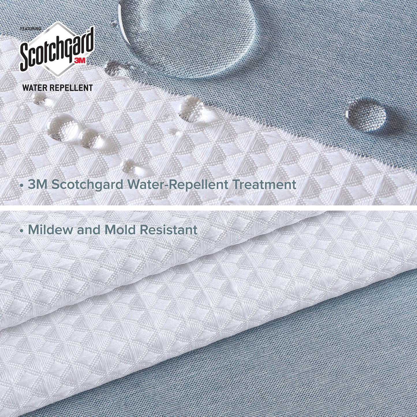 Madison Park Spa Waffle Shower Curtain with 3M Treatment