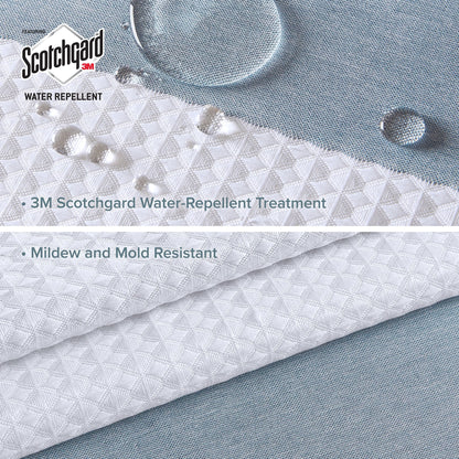 Madison Park Spa Waffle Shower Curtain with 3M Treatment