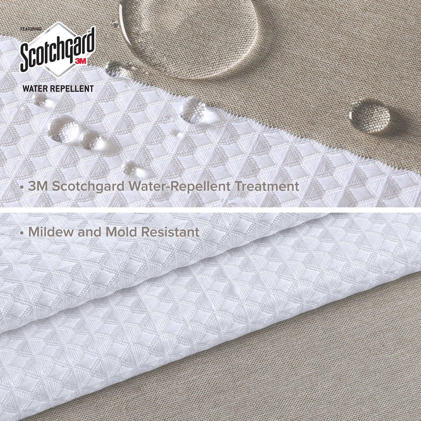 Madison Park Spa Waffle Shower Curtain with 3M Treatment