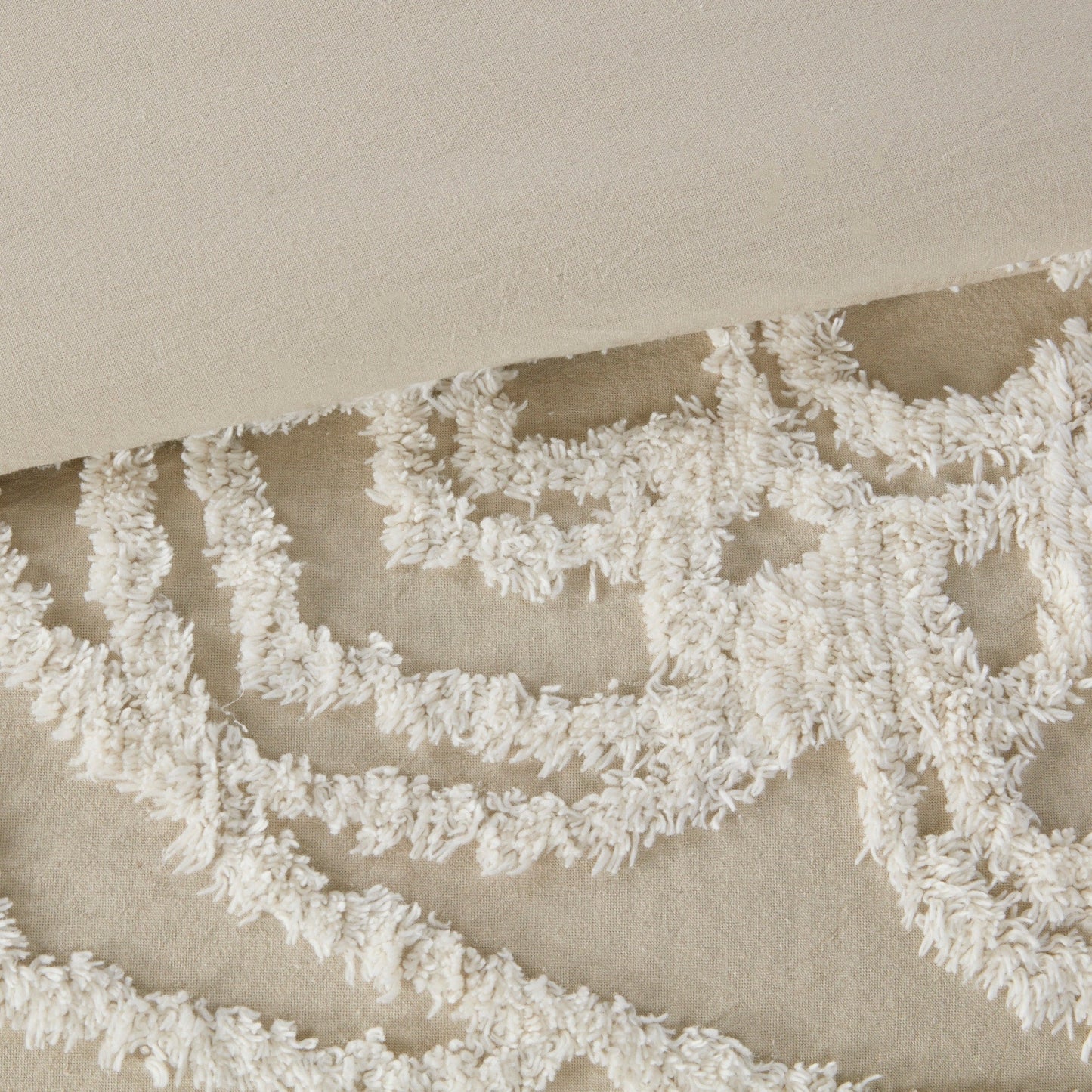 Madison Park Virginia Tufted Cotton Chenille Medallion Duvet Cover Set