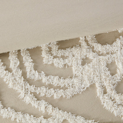 Madison Park Virginia Tufted Cotton Chenille Medallion Duvet Cover Set