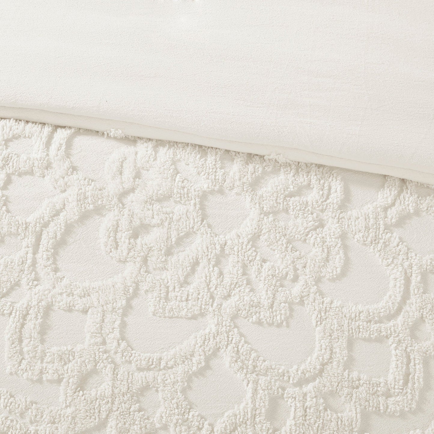 Madison Park Virginia Tufted Cotton Chenille Medallion Duvet Cover Set