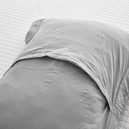 MarCielo 2-Piece 100% Cotton Embroidered Quilted Pillow Shams