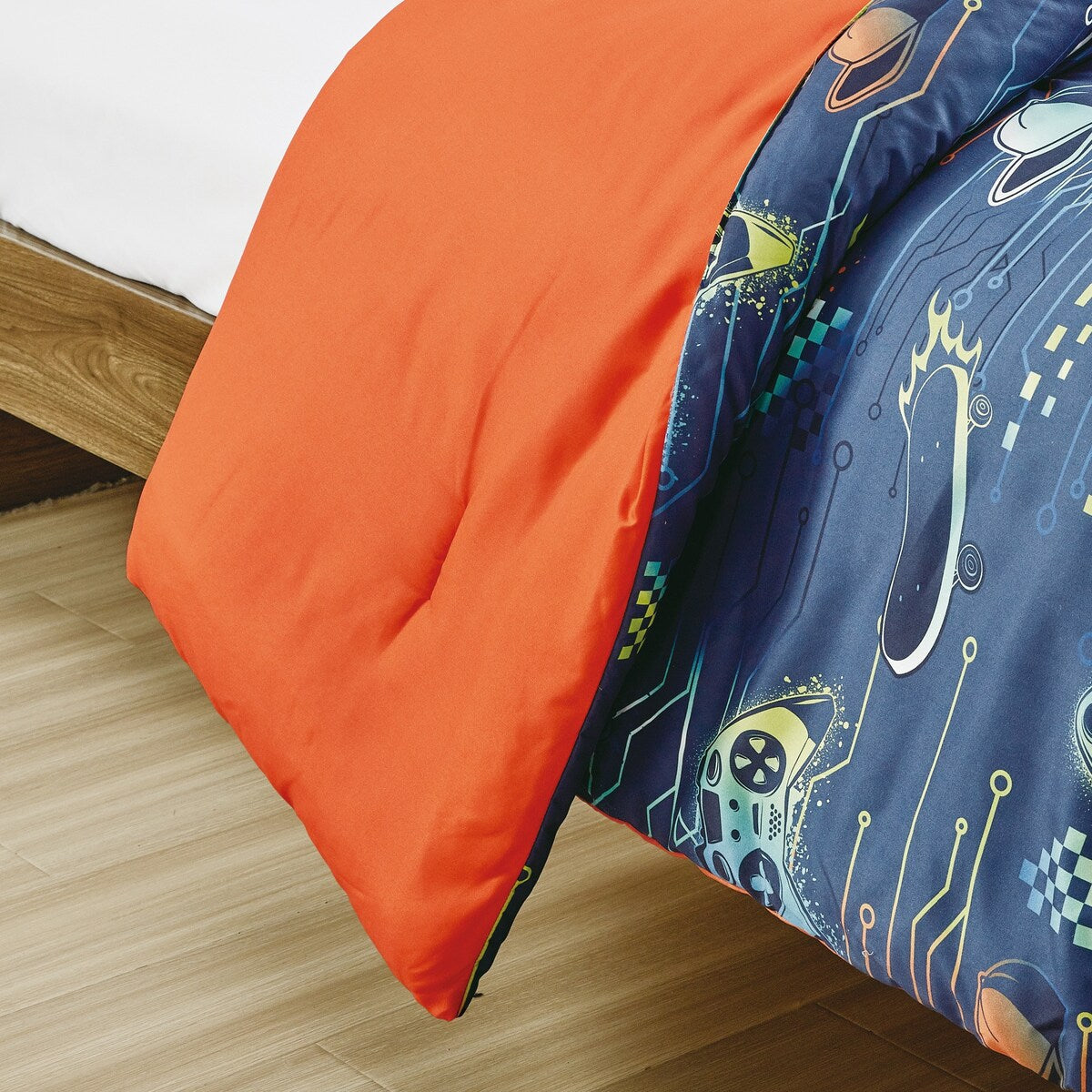 MarCielo Kids Girls Boys Comforter Set Game Boy