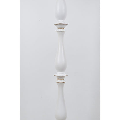 Maribelle 65H Distressed White Resin Multi Stripe Floor Lamp - 65H x 17Rnd