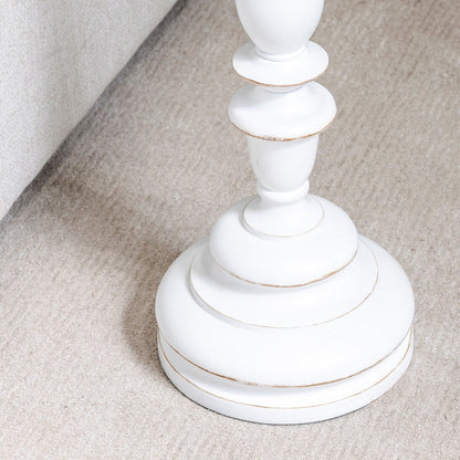 Maribelle 65H Distressed White Resin Multi Stripe Floor Lamp - 65H x 17Rnd