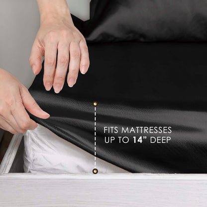Martex Elegance Satin Silk Soft & Breathable For Hair & Skin Sheet Set