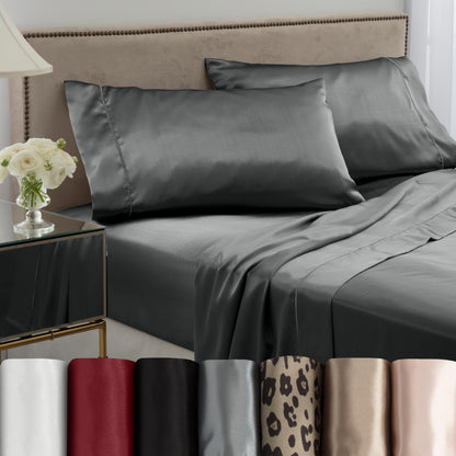 Martex Elegance Satin Silk Soft & Breathable For Hair & Skin Sheet Set
