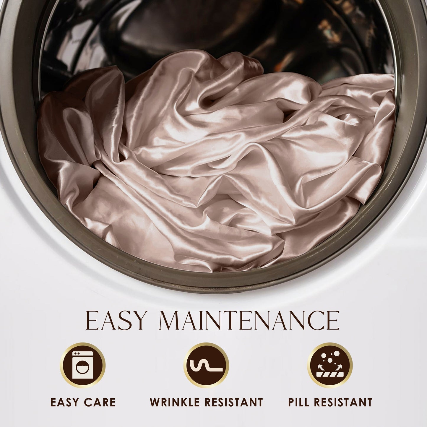 Martex Elegance Satin Silk Soft & Breathable For Hair & Skin Sheet Set