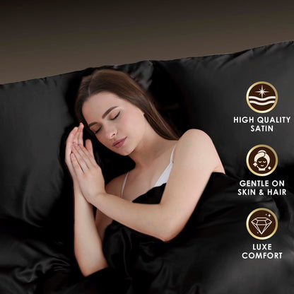 Martex Elegance Satin Silk Soft & Breathable For Hair & Skin Sheet Set