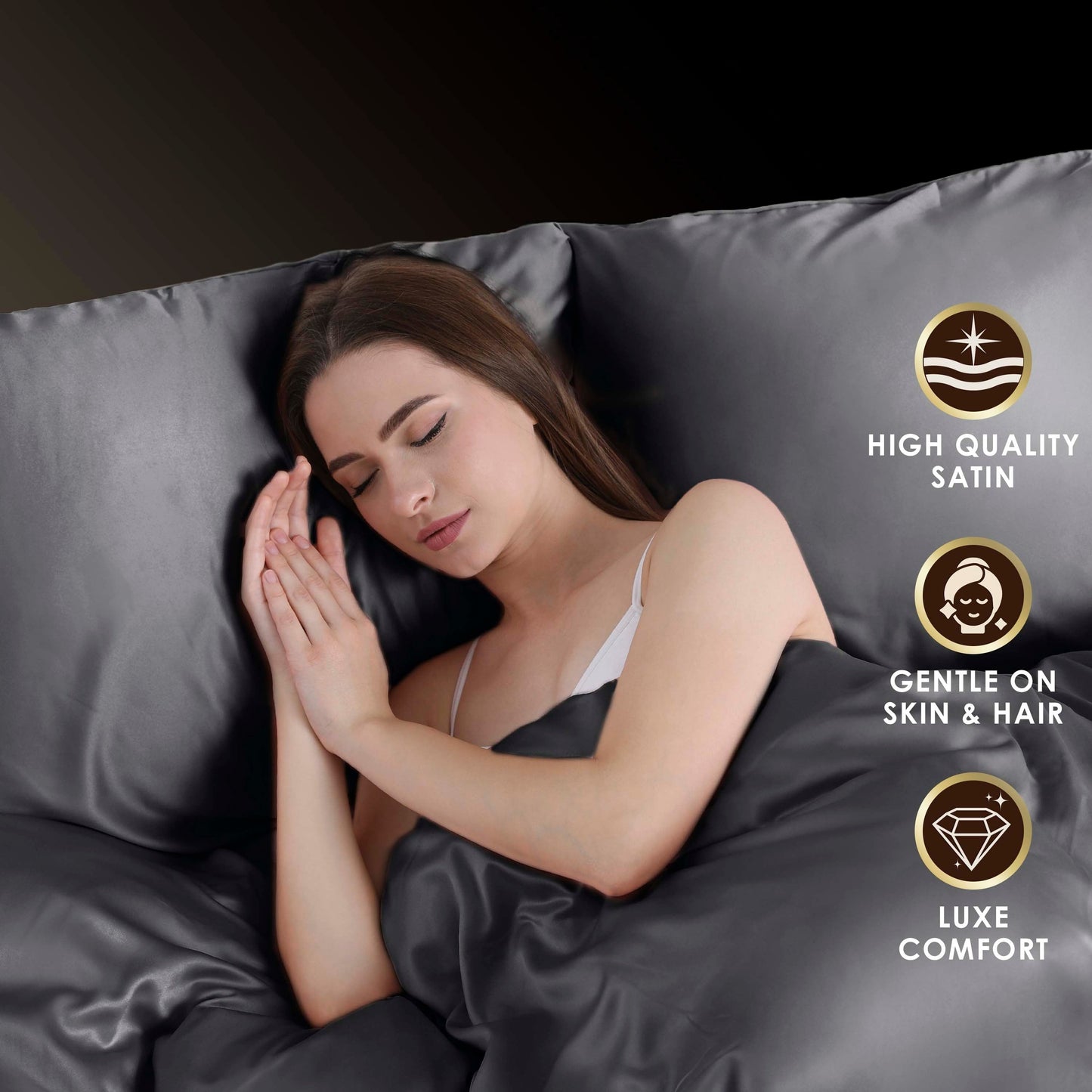 Martex Elegance Satin Silk Soft & Breathable For Hair & Skin Sheet Set