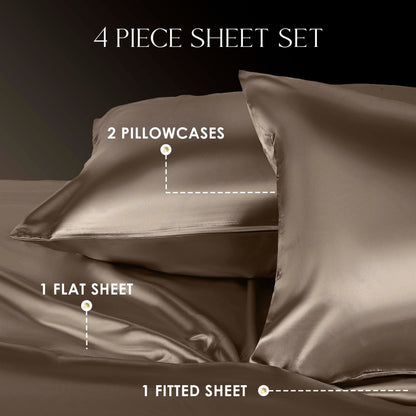 Martex Elegance Satin Silk Soft & Breathable For Hair & Skin Sheet Set