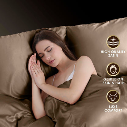 Martex Elegance Satin Silk Soft & Breathable For Hair & Skin Sheet Set